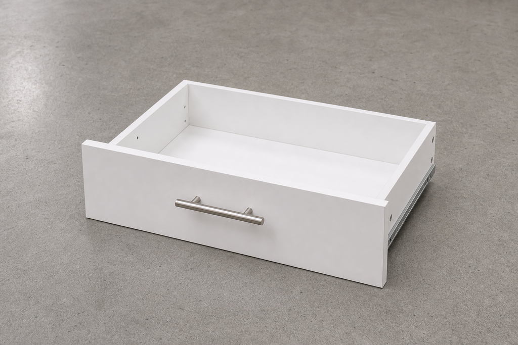 Drawer Kit 24"W × 5"H × 13"D White (box, tracks & screws)