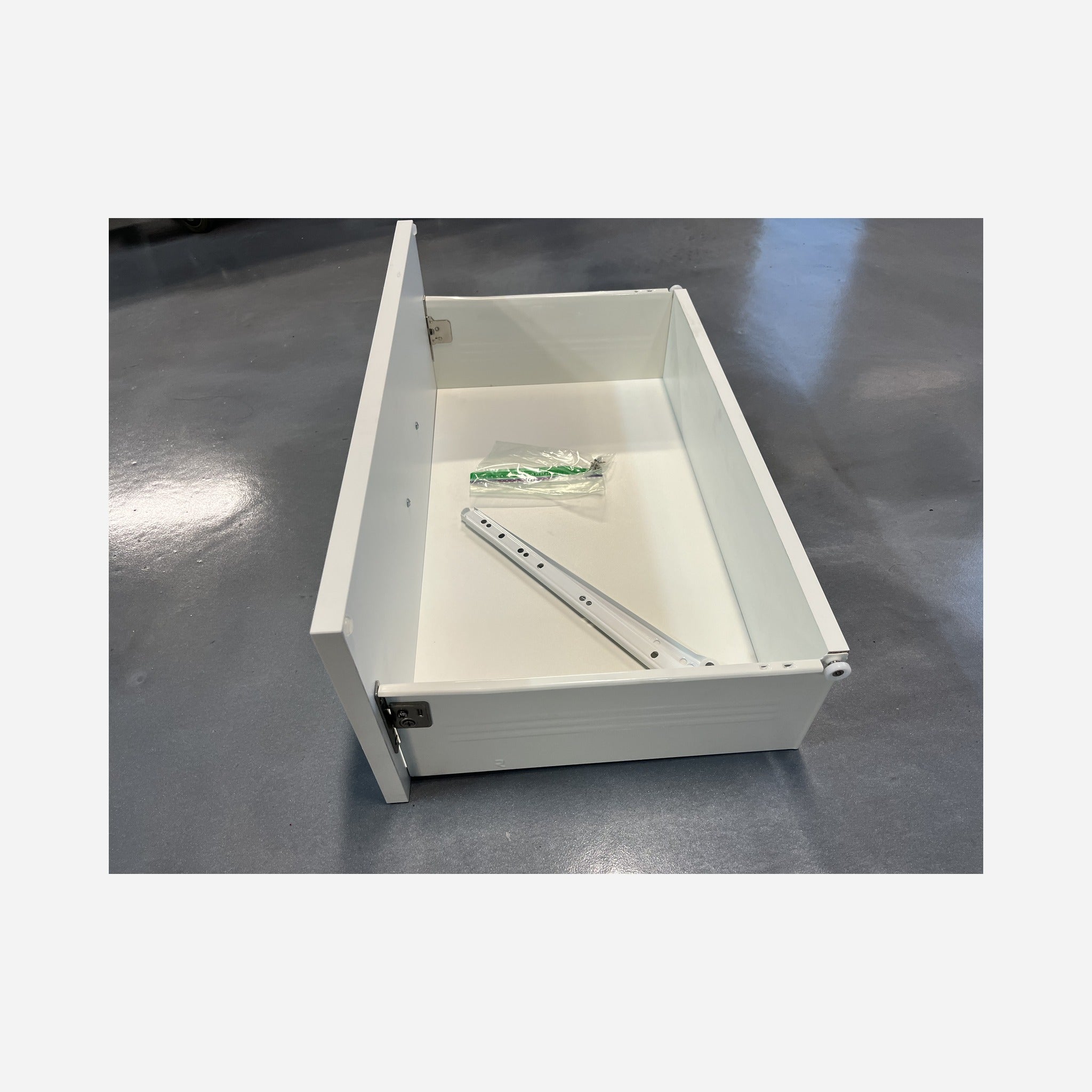 Drawer Kit 24"W × 10"H × 13"D White (box, tracks & screws)