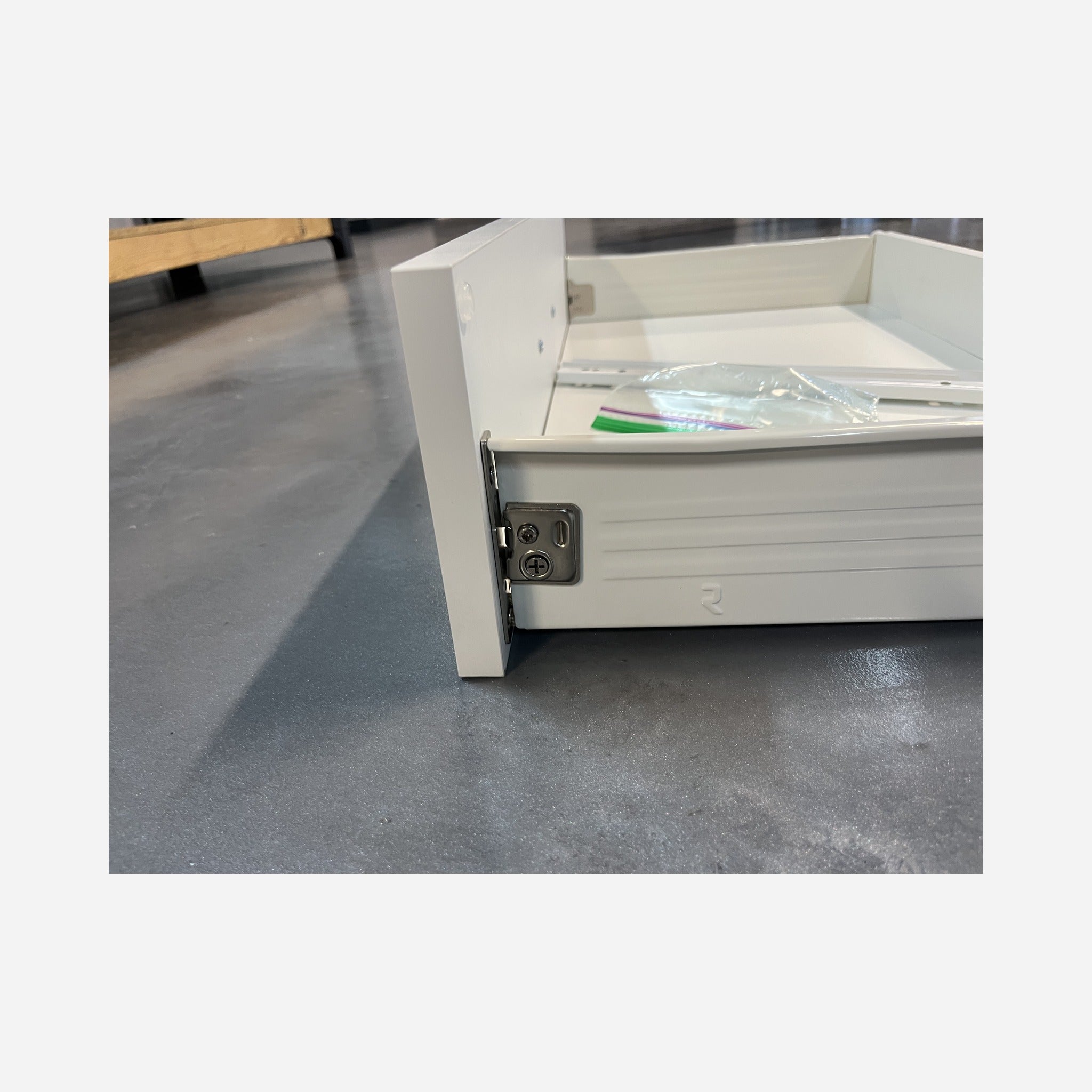 Drawer Kit 24"W × 5"H × 13"D White (box, tracks & screws)