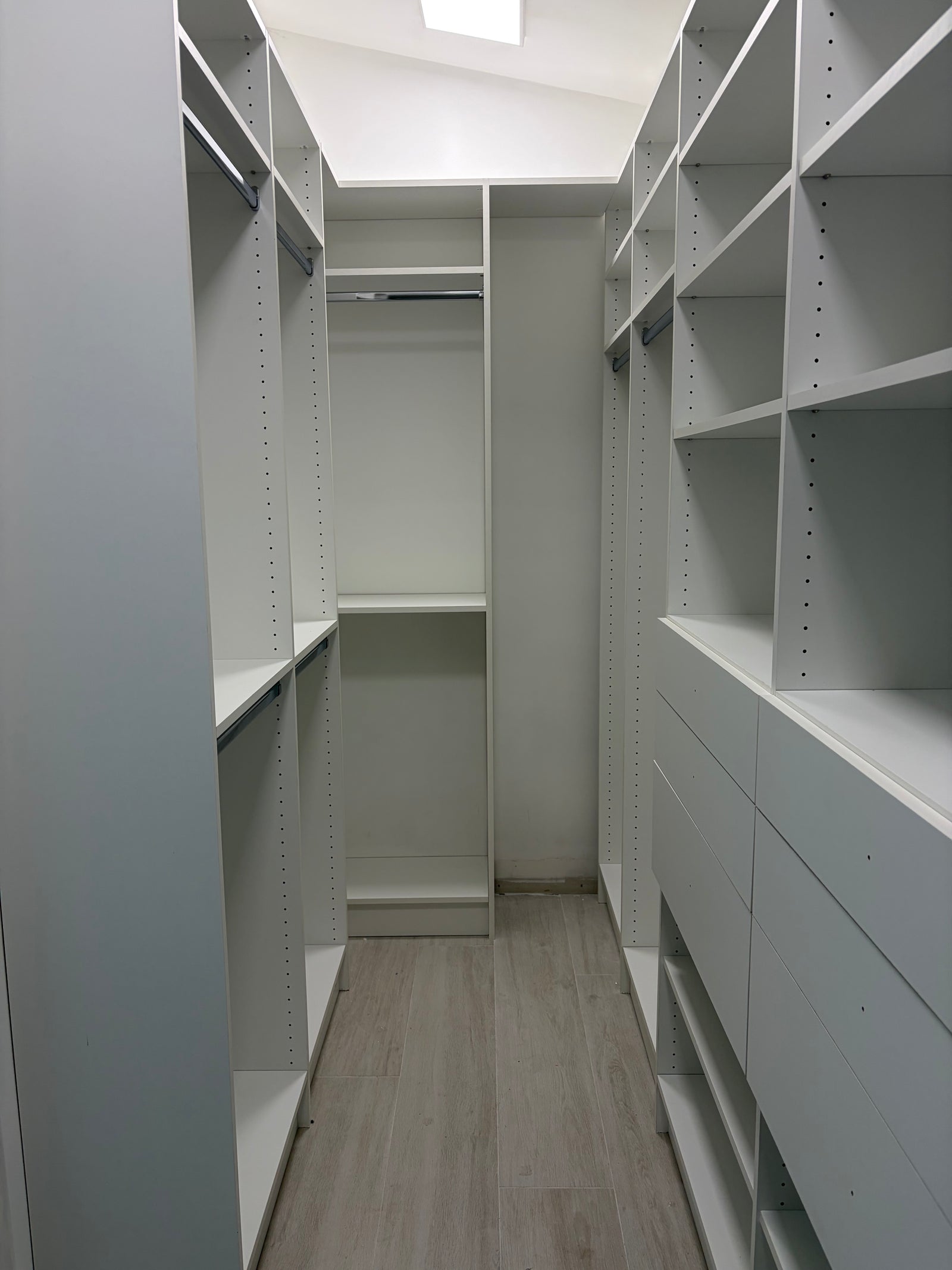Walk-in 8 foot closet system