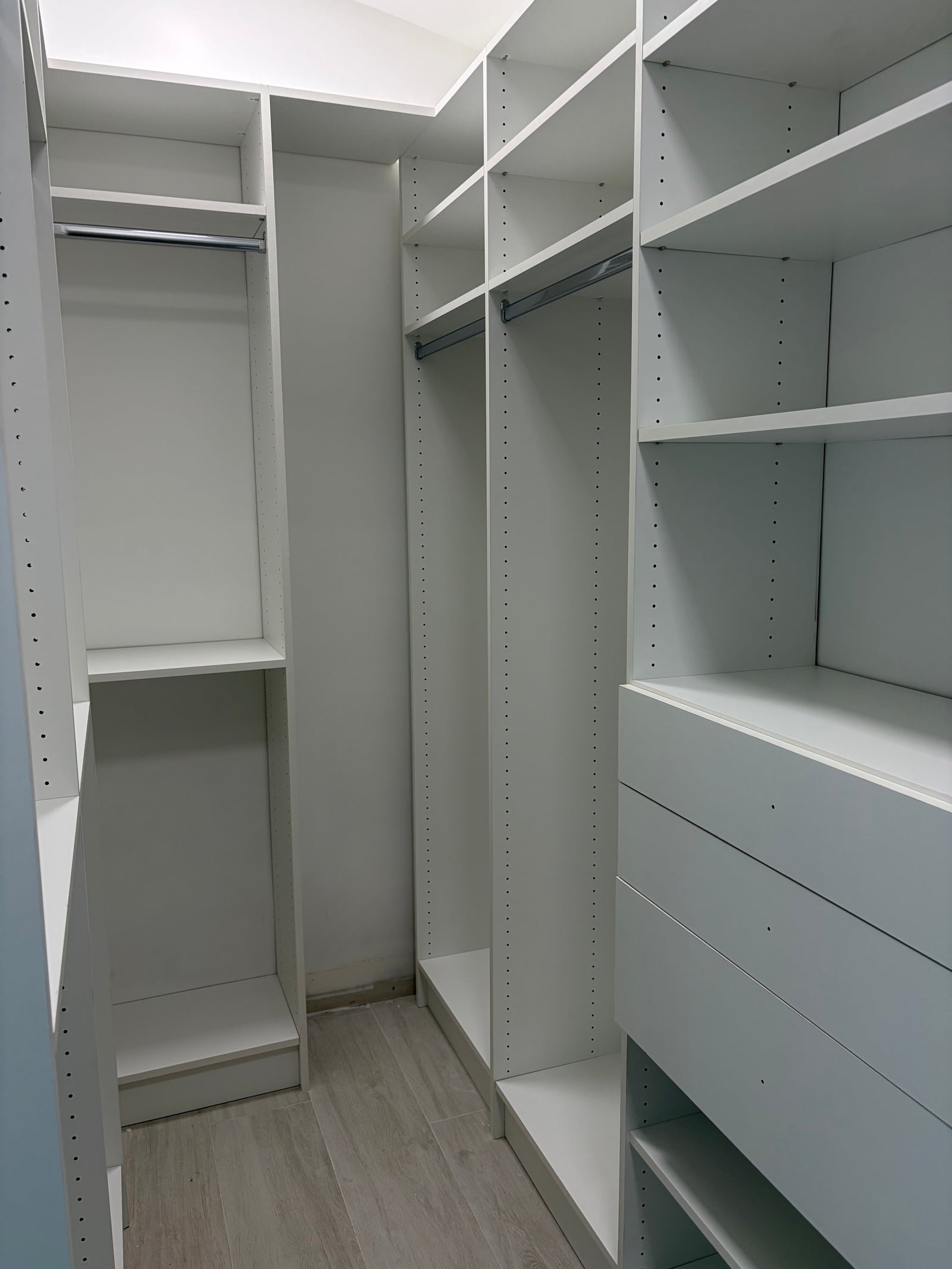 Walk-in 8 foot closets