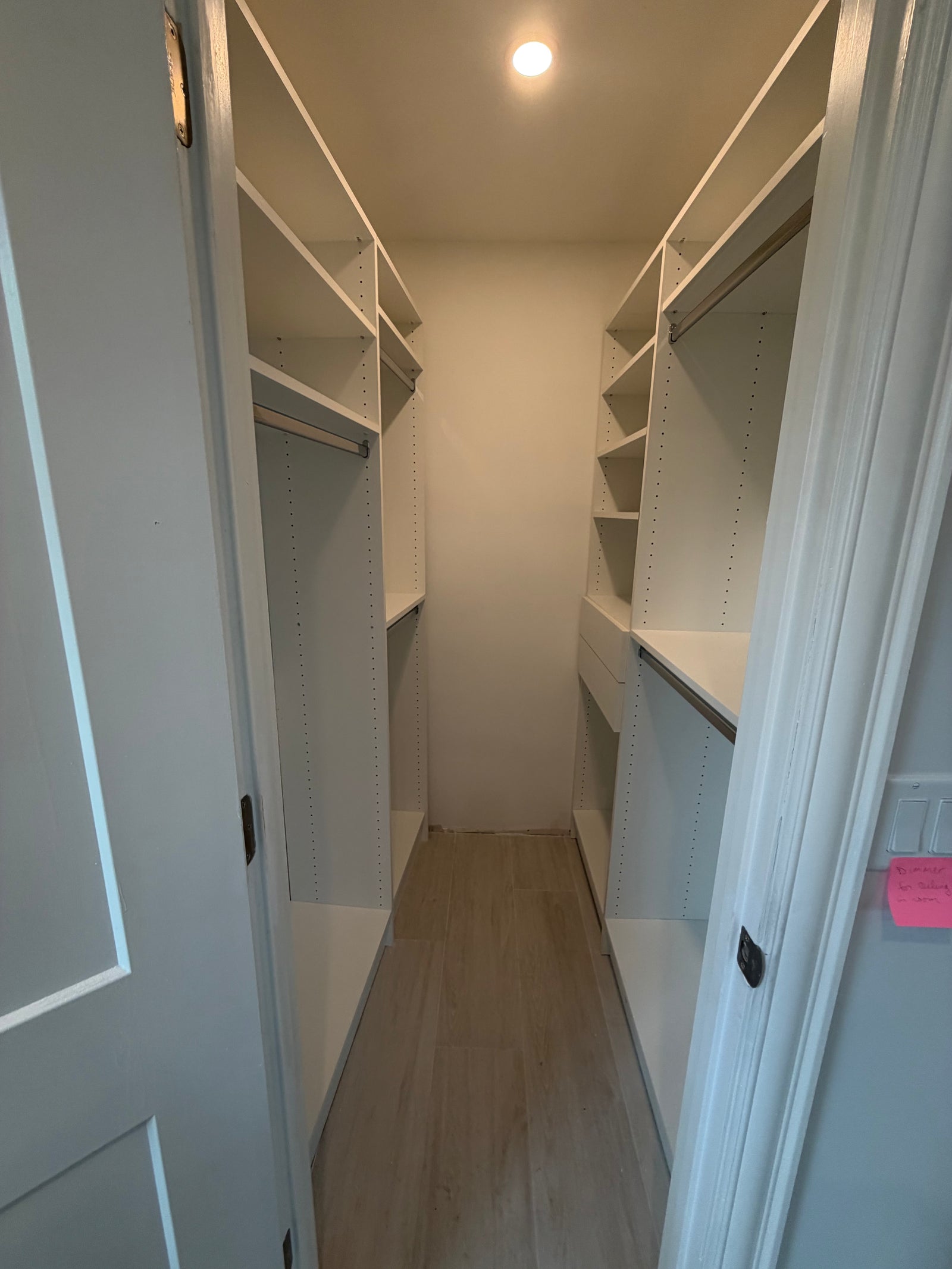 Side by side closets