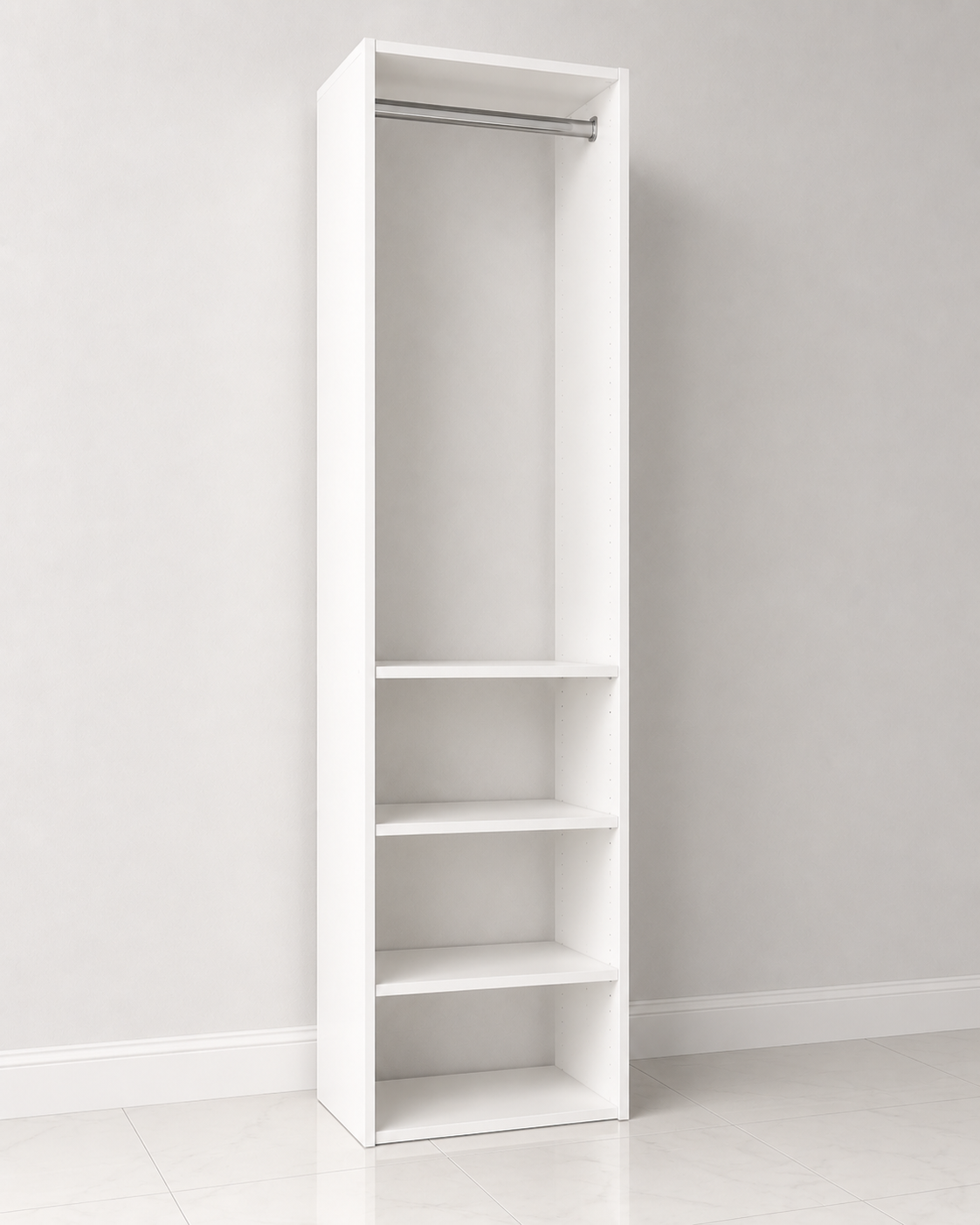 CW Single – Hang + 3 Shelves – 84H x 24W x 14D