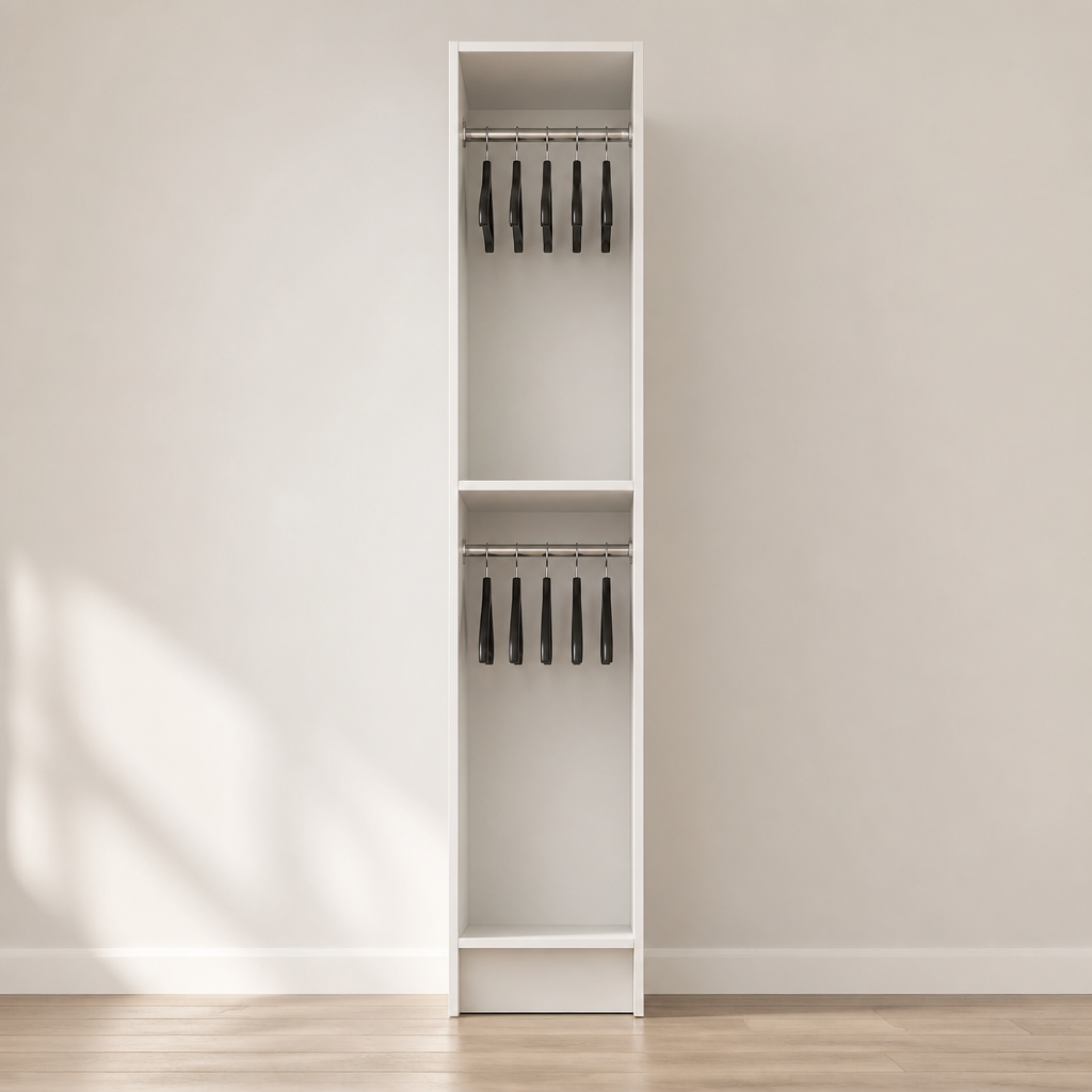 Double Hang Closet Tower (18″) – 20″ Wide x 84″ High
