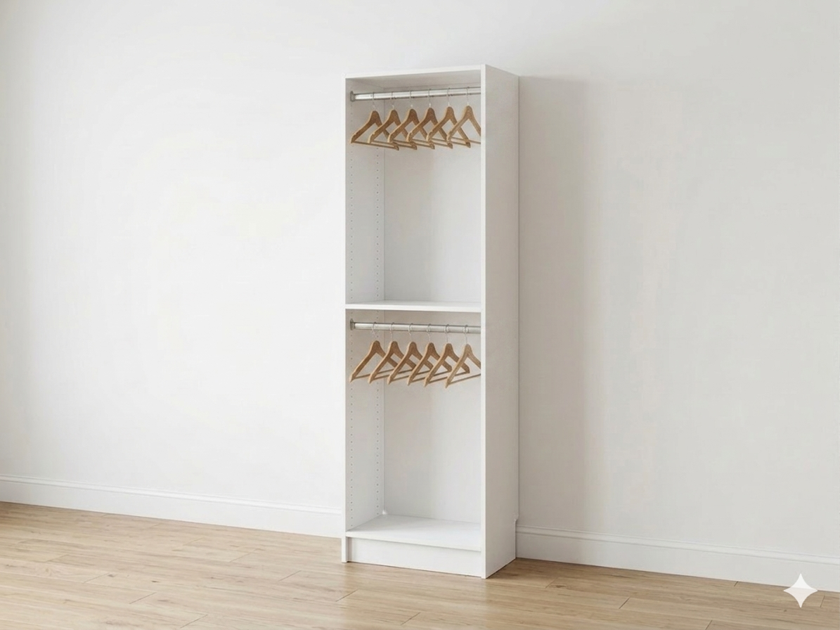 Double Hang Tower – 26"W × 84"H × 14"D | White
