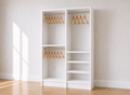 Double Hang + Hang & Shelves Double Tower Closet – 51"W × 84"H × 14"D | White