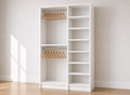 Double Hang (24''W) + 7-Shelf (18''W) Double Tower Closet – 45"W × 84"H × 14"D