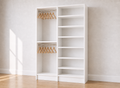 Double Hang (24''W) + 8-Shelf (30''W) Double Tower Closet – 57"W × 96"H × 14"D