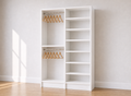 Double Hang (24''W) + 7-Shelf (24''W) Double Tower Closet – 51"W × 84"H × 14"D