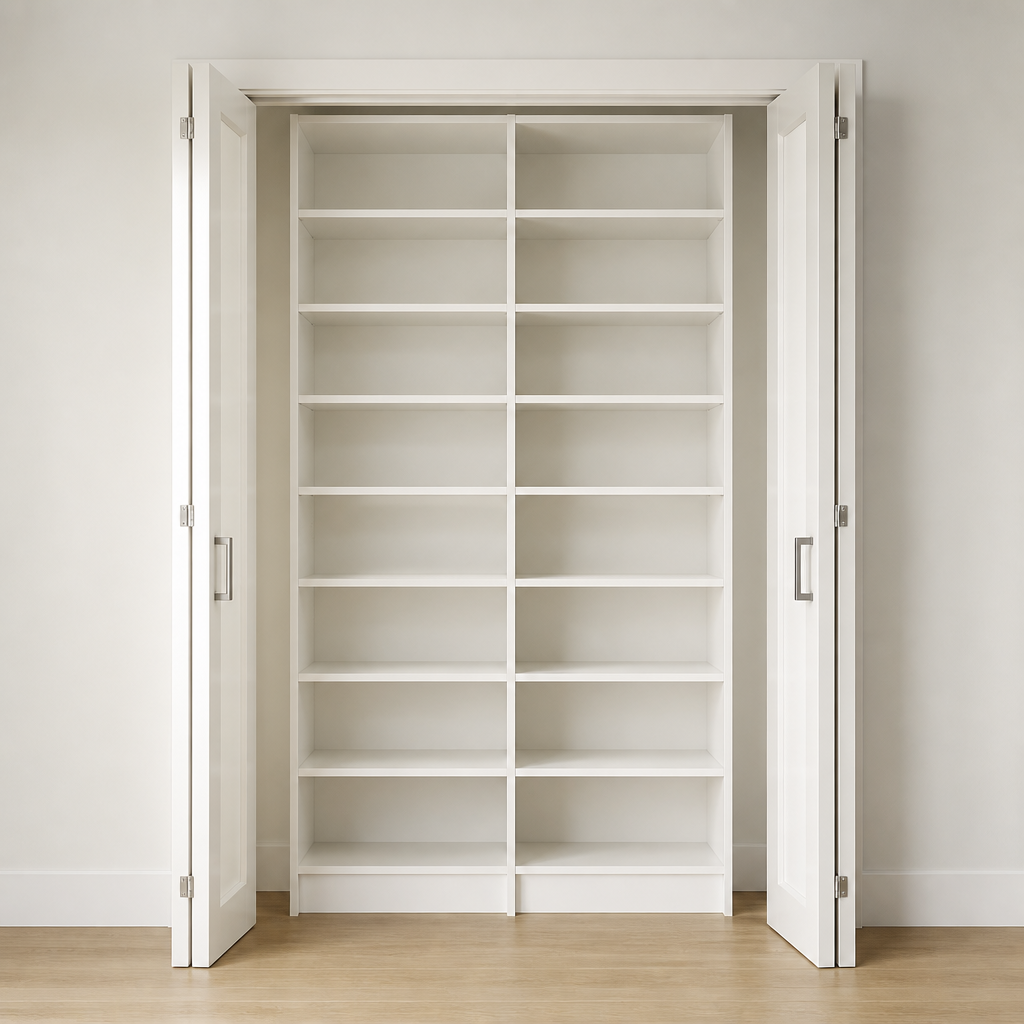 7-Shelf (24''W) + 7-Shelf (24''W) Double Tower Closet – 50.25"W × 84"H × 14"D