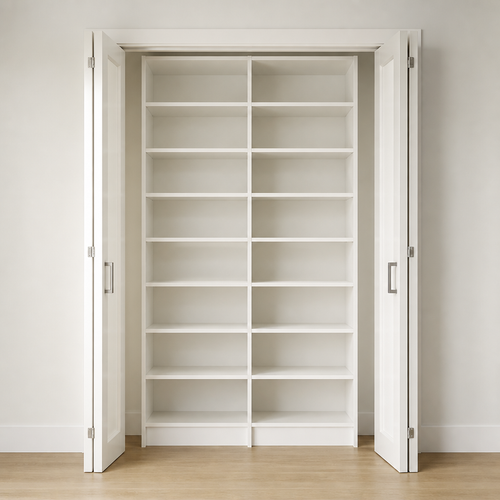 7-Shelf (24''W) + 7-Shelf (24''W) Double Tower Closet – 50.25"W × 84"H × 14"D