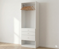 Hang & 3 Drawer Tower – 26"W × 84"H × 14"D | White