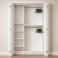 Hang & Shelves (18″) + Double Hang (30″) Closet System – 51″ Wide x 84″ High