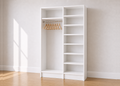 Long Hang + 7-Shelf Double Tower Closet – 51"W × 84"H × 14"D | White