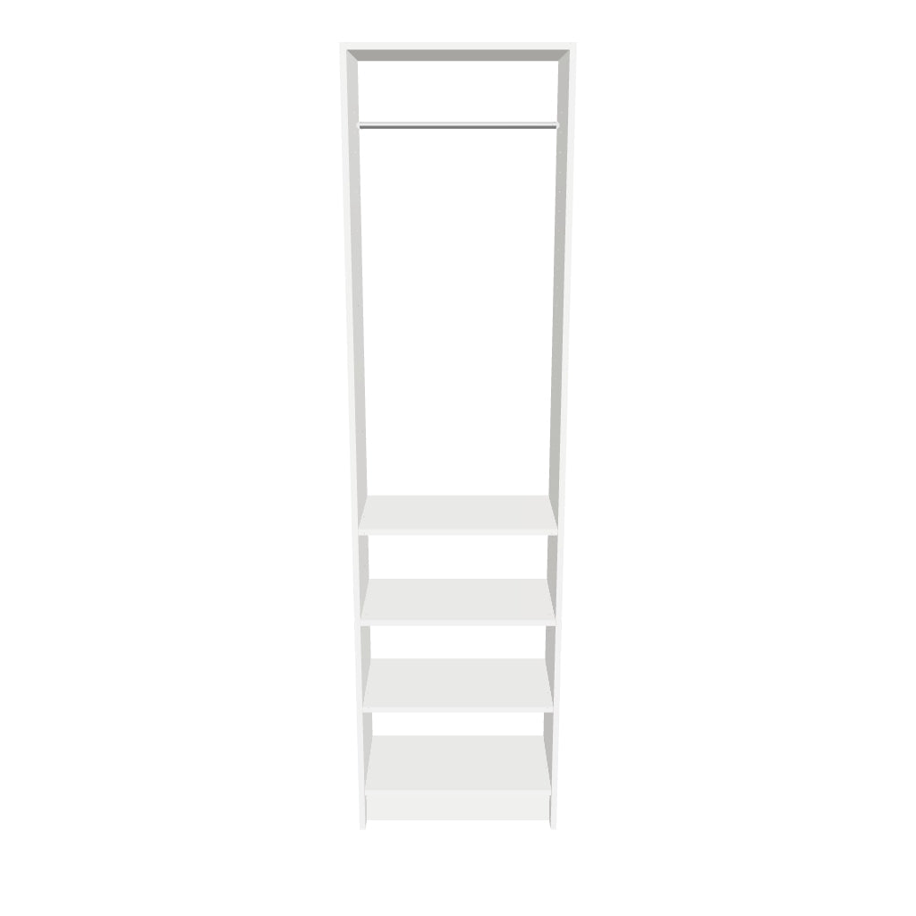 Hang & Shelves Tower – 26"W × 84"H × 14"D